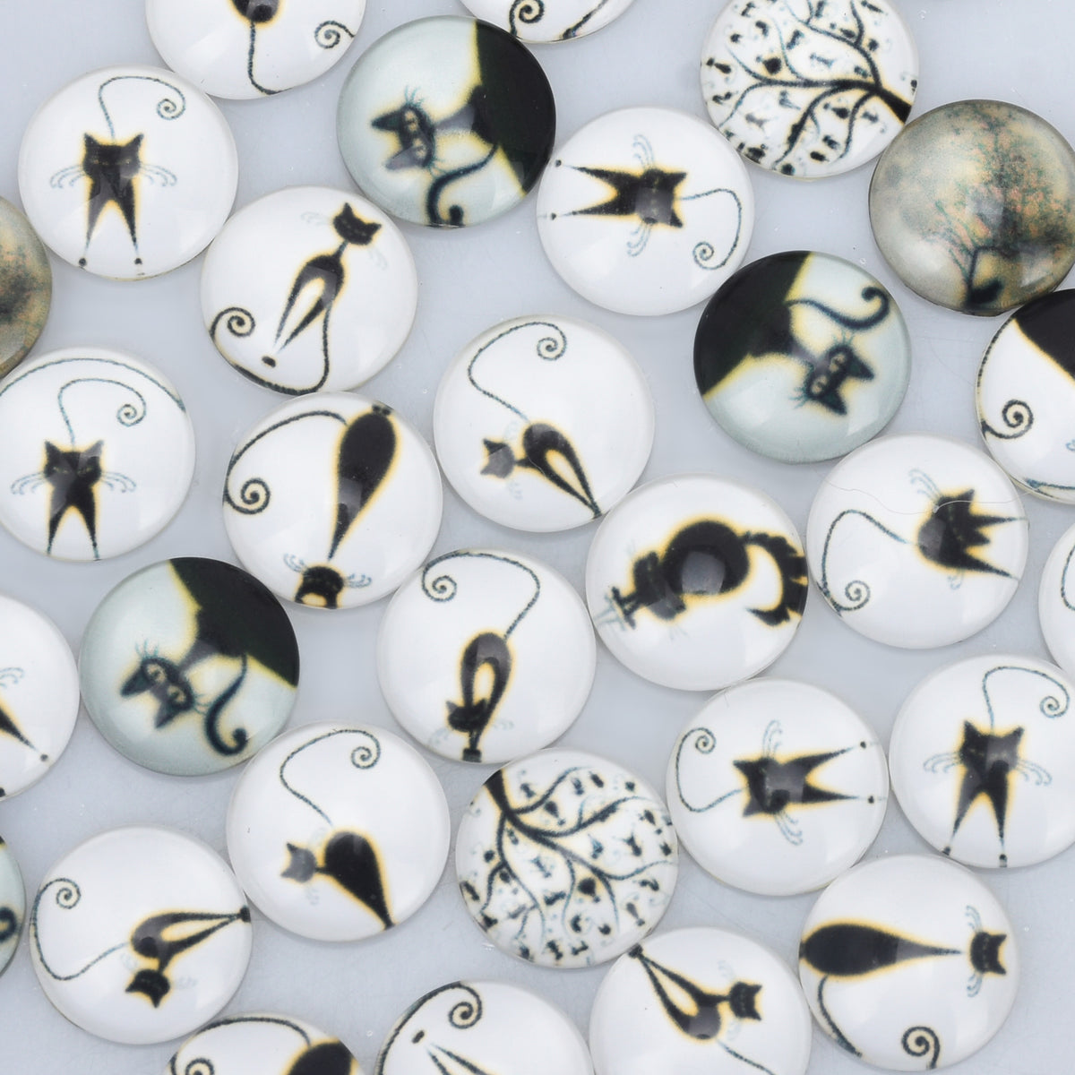 14MM Round glass cabochons with mixed Butterfly pattern,photo glass  cabochons,flat back,thickness 5mm,50 pieces/lot