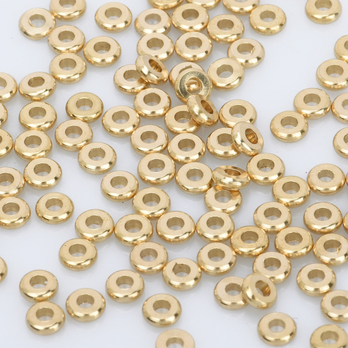 30pcs Brass Round Ring Beads Ring Spacers Surrounded Spacers 6mm-12mm 2  Colors to Choose BS015 
