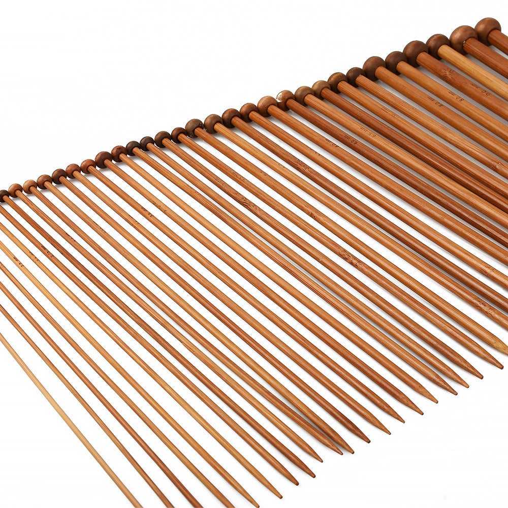 Length 250/350mm Carbonized Bamboo Knitting Needles Set Single
