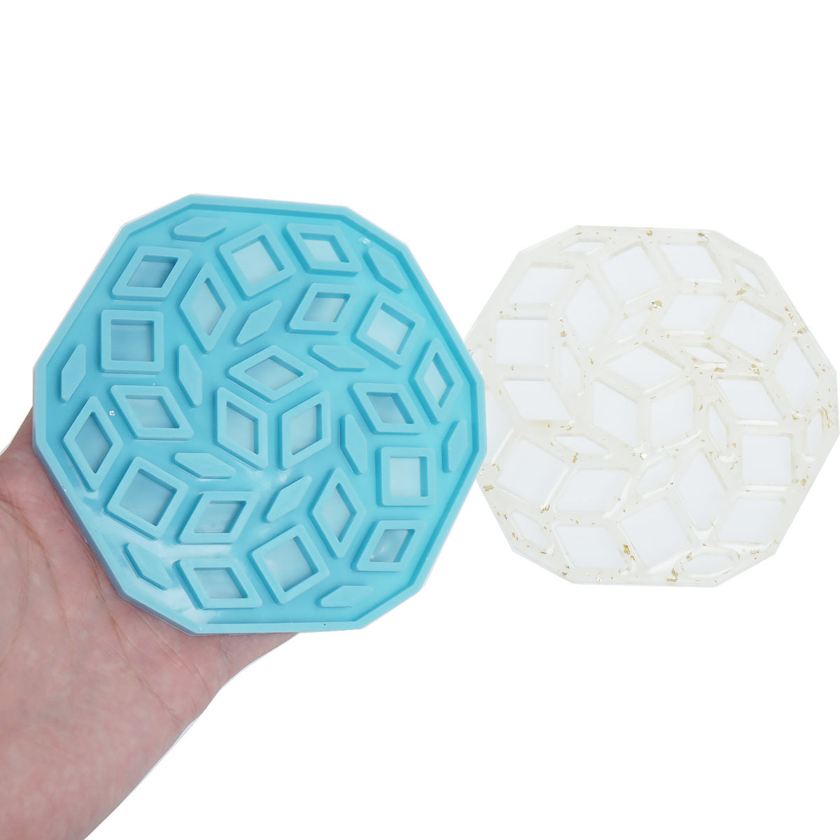 1 piece Silicone Hexagon coaster resin mold, Geomestric Mat Mold