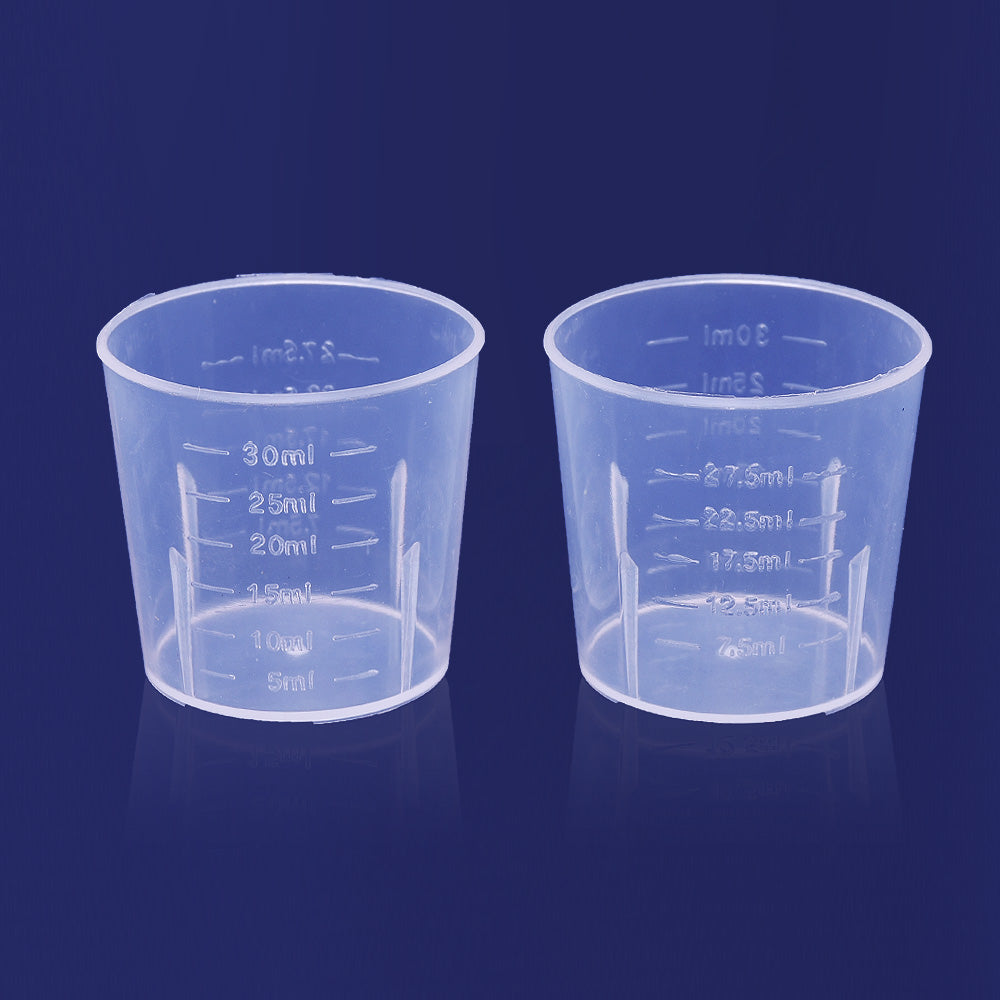 30ml Small Measuring Cup Plastic Mixing Cup With Wooden Stick for Mixing  Colors Epoxy Resin Painting Lab 