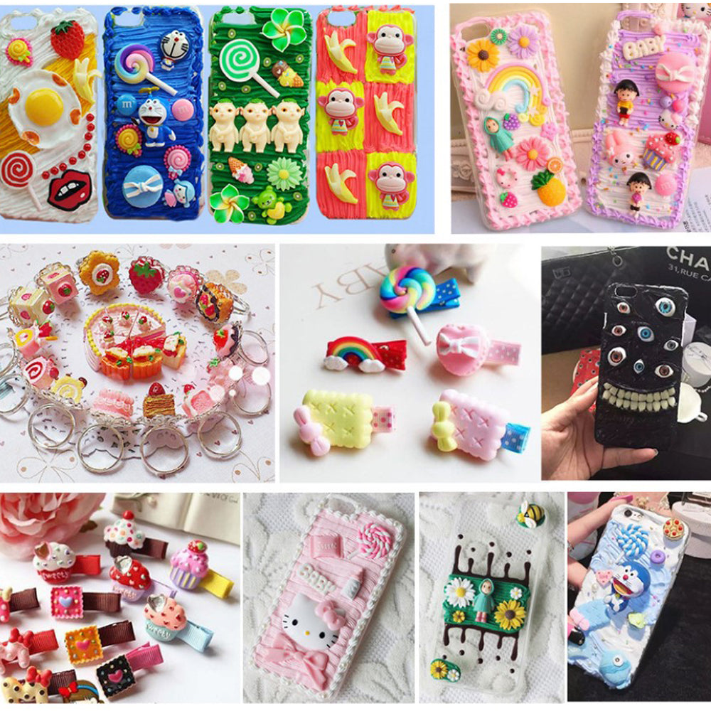Kawaii Cabochon Charm Confetti, Assorted Decoden Charms, Variety Bag Resin  