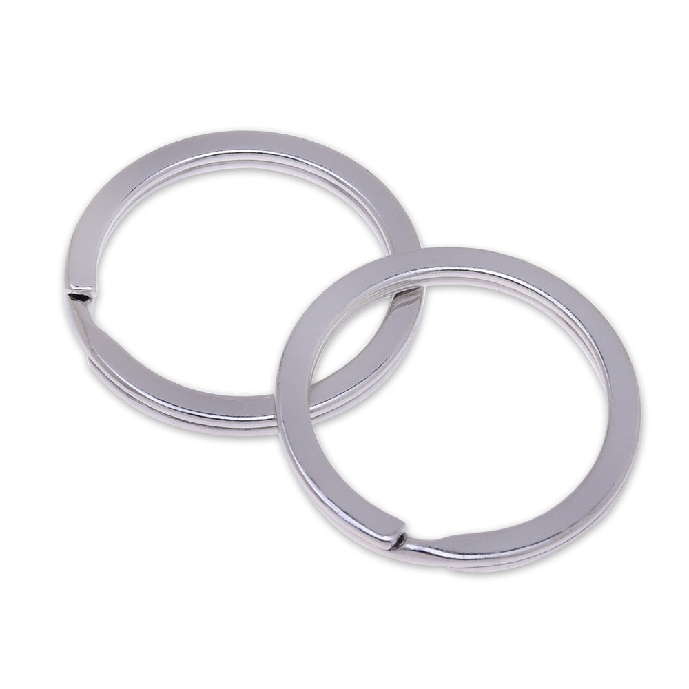 25mm Iron Flat Keychain Ring Clasps Round Keychain Ring Connector Spli –  Rosebeading Official