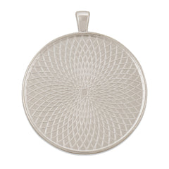 5PCS 50MM Pendant trays, Round Zinc Alloy Cameo Cabochon Base Setting Pendants, Big Pendant Blank 104106