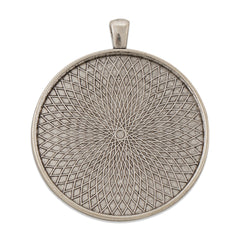 5PCS 50MM Pendant trays, Round Zinc Alloy Cameo Cabochon Base Setting Pendants, Big Pendant Blank 104106