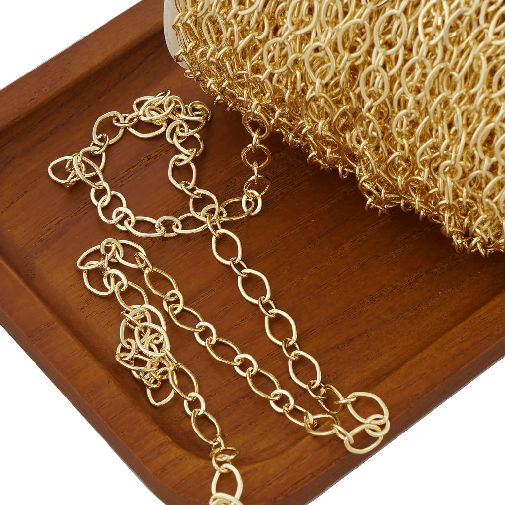 New 3 Types 14K Gold Plated Women's Neck Chain For DIY Necklaces Bracelets  Jewelry Making Materials Accessories Supplies Chains