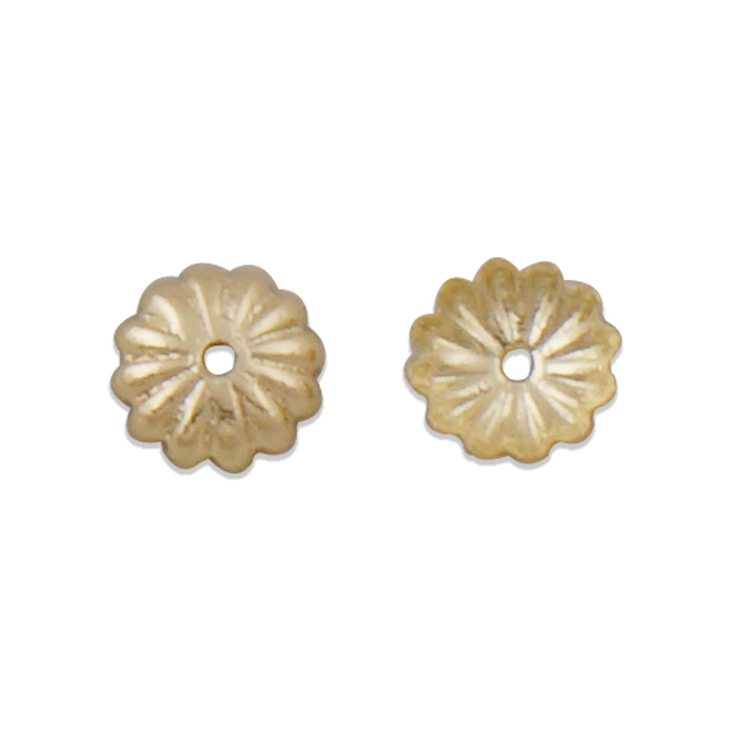 200PCS 14k Gold Filled Bead Caps, 5mm Flower Bead Caps, Can work 5-9mm beads, Bead Cap with 0.57mm hole 10419950