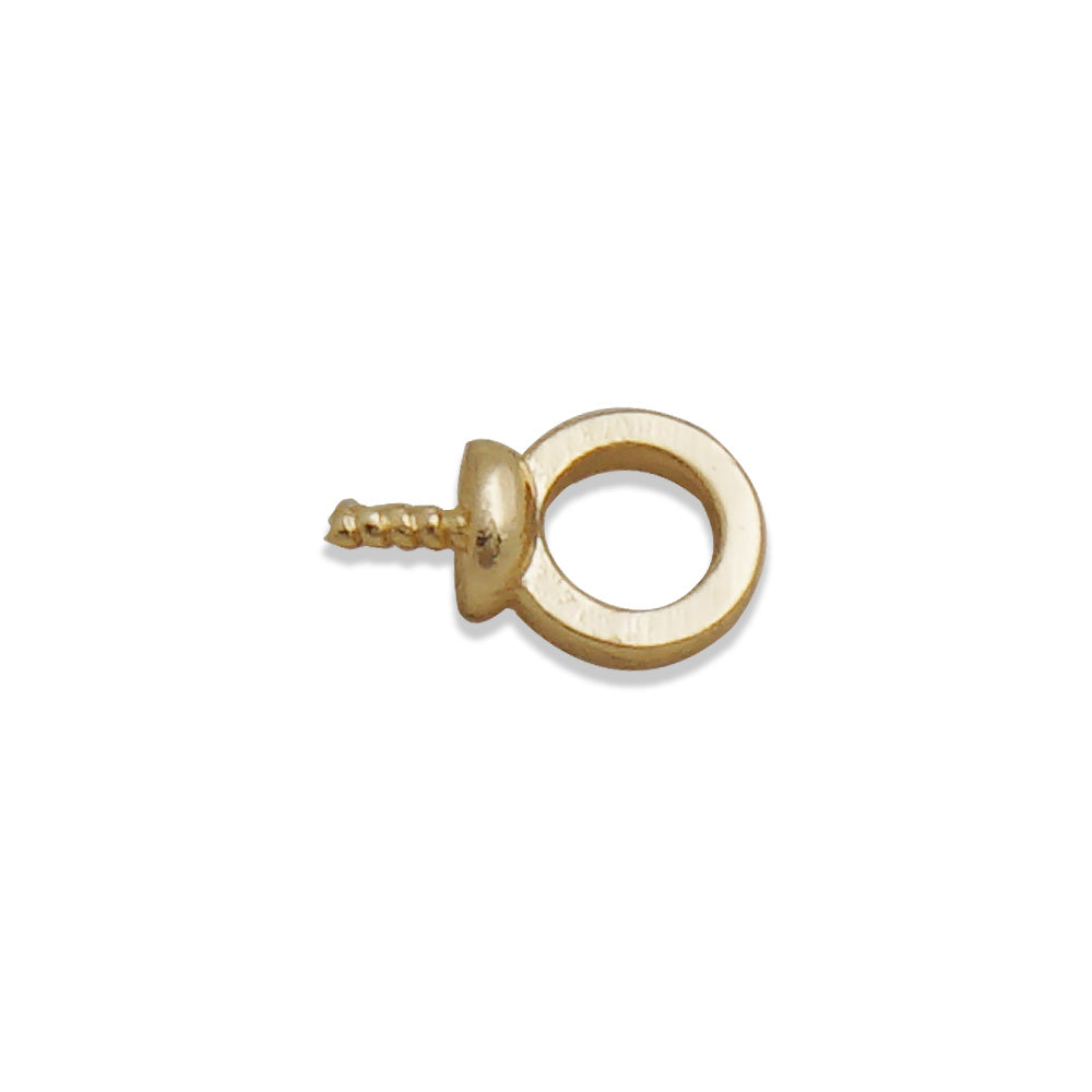 20PCS 14k Gold Filled Screw Sheep Eye Pin Bails, Eye Bails, Pearl Cap, Bead Cap, Pendant Bails Jewelry Making 10421550