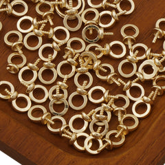 20PCS 14k Gold Filled Screw Sheep Eye Pin Bails, Eye Bails, Pearl Cap, Bead Cap, Pendant Bails Jewelry Making 10421550