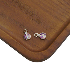 14k Gold Filled Ladybug Charm, mini Zirconia Pendant, DIY pendant for earring, Bracelet Necklace Supplies 10423050