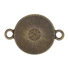 Bracelet Connector with 16mm Round Bezel,Zinc Alloy filled,Antique Bronze plated,20pcs/lot