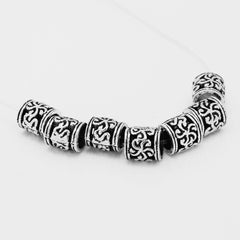 Tibetan Silver Spacer Beads,Large Hole Spacer beads,Thickness 9.5mm,sold 50pcs/lot