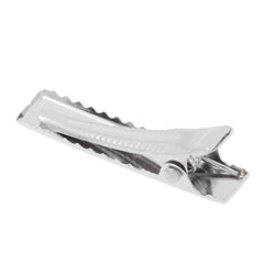 32mm Metal Alligator Hair Clip with Teeth,Nickel color,6.5mm width,20 pieces/lot