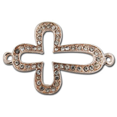 41*26 mm Cross Brass ,Light Rose Gold  Plated ,The Design Fits Wrist Shape,Sold 10 PCS Per Package