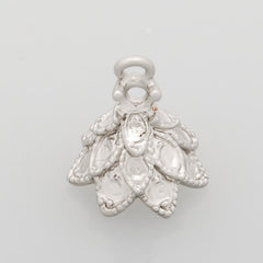 13*10MM lovely modern charms,Flower,,Matte Rhodium,suit for necklace/bracelet/earring ect,sold 10pcs per pkg