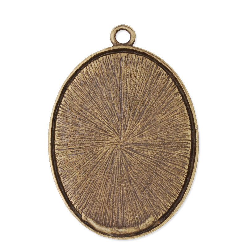30x40mm Oval Pendant tray,simple edge,Zinc alloy filled,antique bronze plated,20pcs/lot