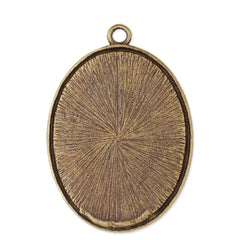 30x40mm Oval Pendant tray,simple edge,Zinc alloy filled,antique bronze plated,20pcs/lot