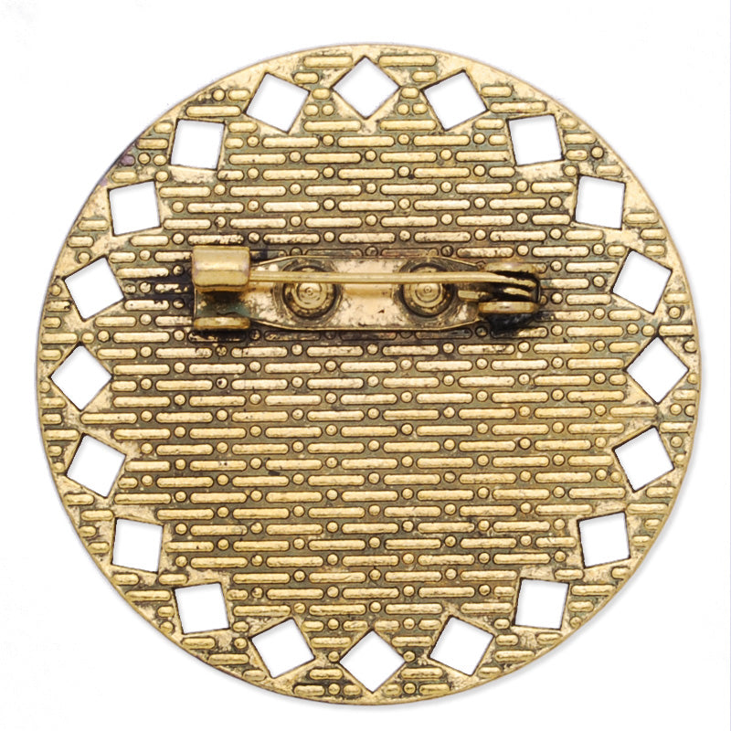 25mm anqitue gold plated brooch blank,brooch bezel,zinc alloy,lead and nickle free,sold by 10pcs/lot