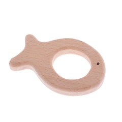72*48mm Baby Teething Toy Wooden Teether First baby toys Handmade Baby toy Jewelry Wooden fish shape 2pcs 10187955