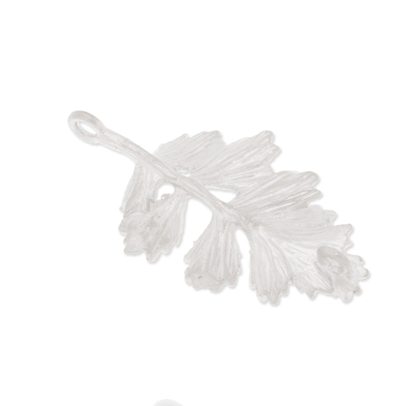 17x30mm Leaf,Matte Nickel,1 loop,Charm for necklace/ear,Brass filled,sold 10pcs/lot