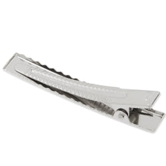 56mm Metal Alligator Hair Clip with Teeth,Nickel color,8mm width,20 pieces/lot
