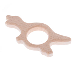 88*40mm Baby Teething Toy Wooden Teether First baby toys Handmade Baby toy Jewelry Wooden dinosaur shape 2pcs 10187951