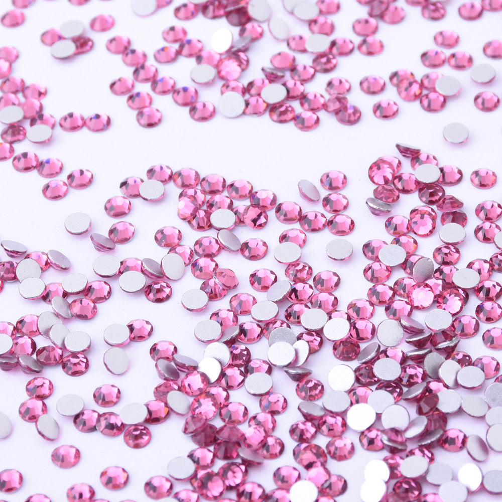 SS3 1440PCS Rose Red  Non Hot Fix Crystal, Flat Back 3D Rhinestones DIY Phone case Nail art design deco supplies