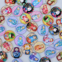 18MM Round colorful glass cabochons with mixed baby girls,Photo glass cabochons,flat back,thickness 5mm,50 pieces/lot