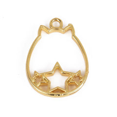 33*29*3mm Zinc alloy Open Bezel Charm Resin Open Back Charm Star Pendant DIY Jewelry 10pcs