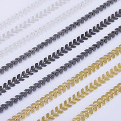 6*7mm Feathered Chevron Chain Copper V shape chain Jewelry Makers Chain Supplies By THE YARD