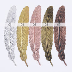 110*24mm Brass Feather BookMark Feather Pendant charm Personalized BookMark Gift 10pcs 102383