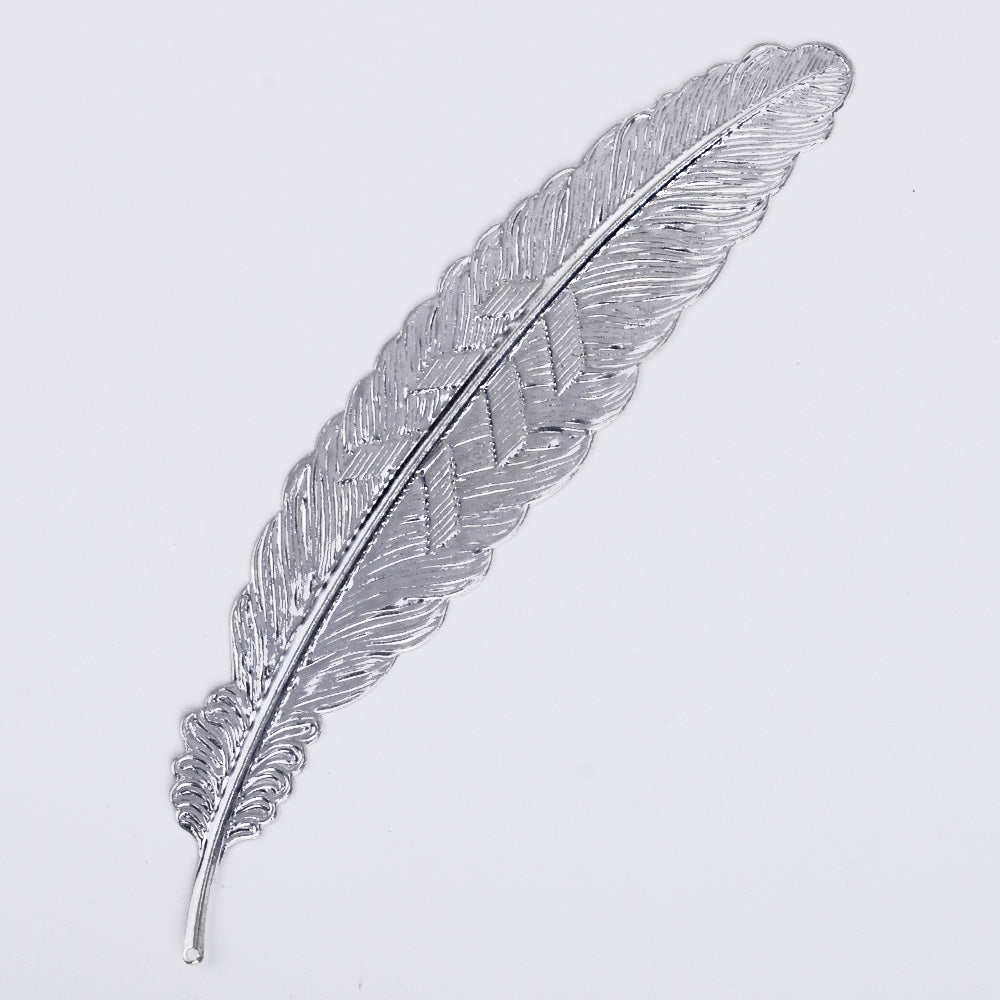 110*24mm Brass Feather BookMark Feather Pendant charm Personalized BookMark Gift 10pcs 102383
