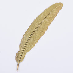 110*24mm Brass Feather BookMark Feather Pendant charm Personalized BookMark Gift 10pcs 102383