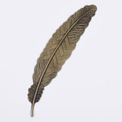 110*24mm Brass Feather BookMark Feather Pendant charm Personalized BookMark Gift 10pcs 102383
