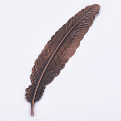 110*24mm Brass Feather BookMark Feather Pendant charm Personalized BookMark Gift 10pcs 102383
