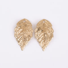 10*18mm Brass Leaf Pendant Charm Metal Charms Wholeslae perfect for necklace pendant 50pcs
