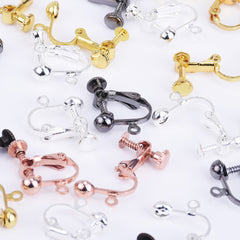 4mm Brass Screw Back Earring Clips non pierced clip Brass Clip on Earring Findings 20pcs 102386