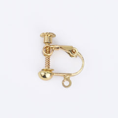 4mm Brass Screw Back Earring Clips non pierced clip Brass Clip on Earring Findings 20pcs 102386