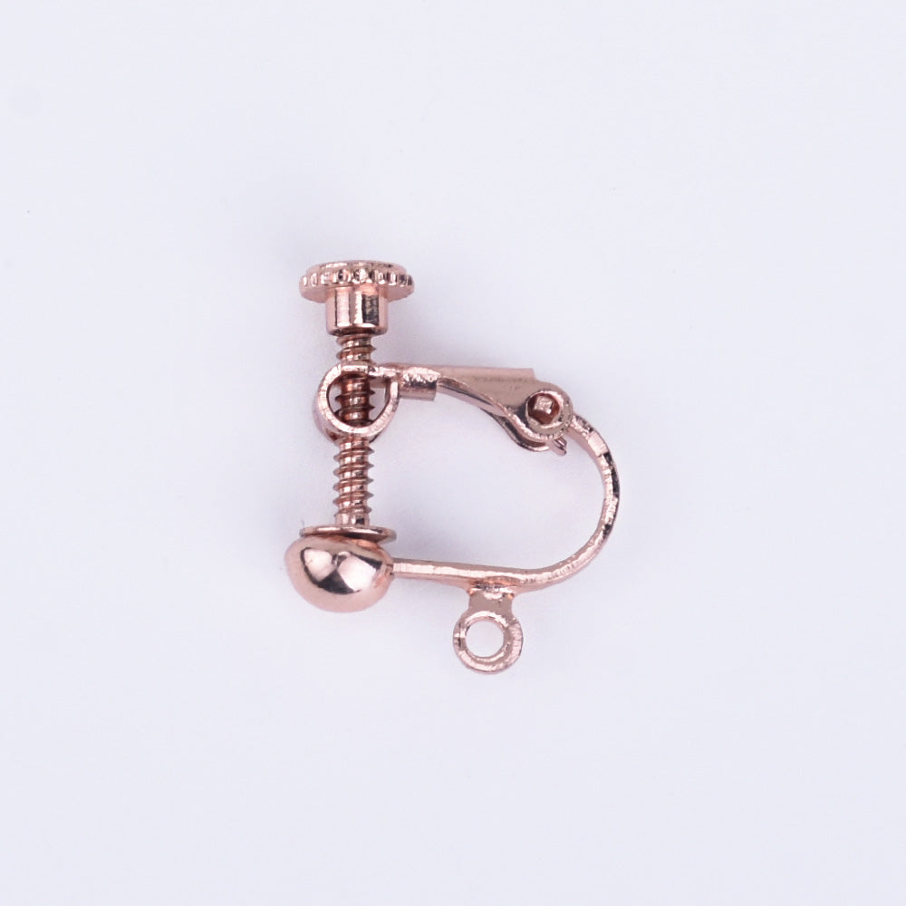 4mm Brass Screw Back Earring Clips non pierced clip Brass Clip on Earring Findings 20pcs 102386