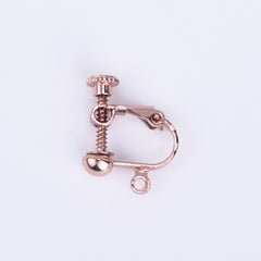 4mm Brass Screw Back Earring Clips non pierced clip Brass Clip on Earring Findings 20pcs 102386