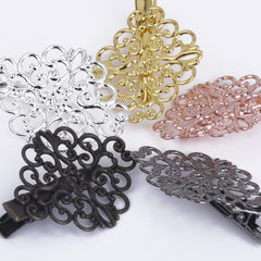 30*38mm Brass Barrette Hair Clip Filigree Barrette Blank Hair Clip Hair Accessories 20pcs