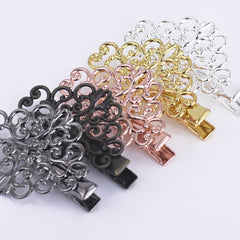 30*38mm Brass Barrette Hair Clip Filigree Barrette Blank Hair Clip Hair Accessories 20pcs