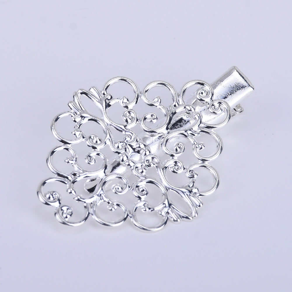 30*38mm Brass Barrette Hair Clip Filigree Barrette Blank Hair Clip Hair Accessories 20pcs