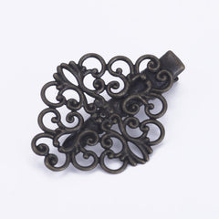 30*38mm Brass Barrette Hair Clip Filigree Barrette Blank Hair Clip Hair Accessories 20pcs