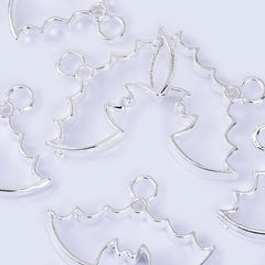 29*19*3mm Zinc alloy Bat Open Back Pendant Resin Pendant Frame Jewelry Findings 10pcs