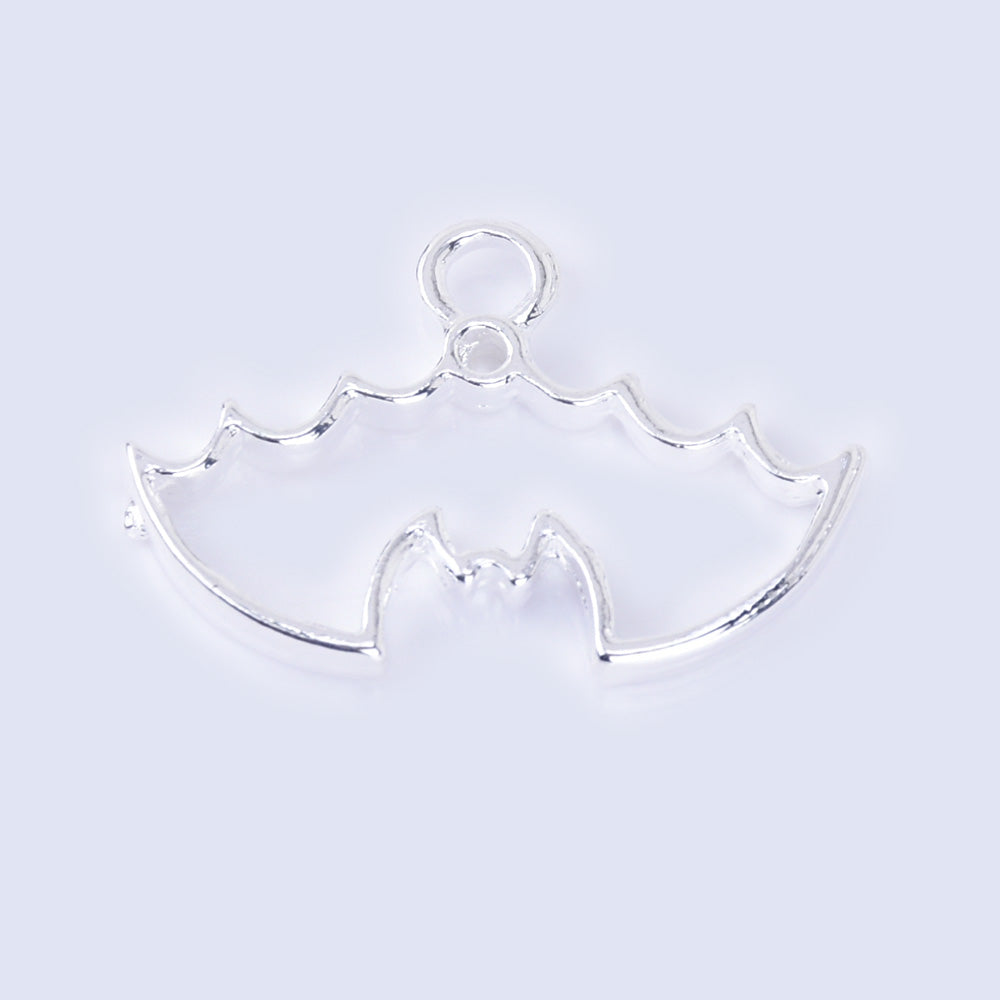 29*19*3mm Zinc alloy Bat Open Back Pendant Resin Pendant Frame Jewelry Findings 10pcs
