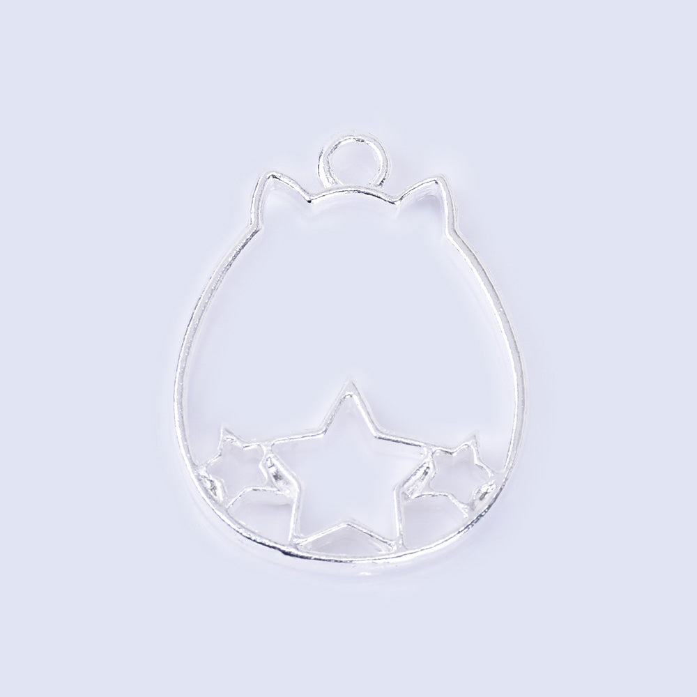 33*29*3mm Zinc alloy Open Bezel Charm Resin Open Back Charm Star Pendant DIY Jewelry 10pcs