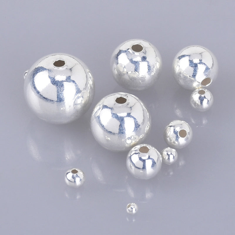 925 Sterling Silver Large Hole Spacer Beads Size 5x7mm Sold 6Pcs Per B –  CRC Beads
