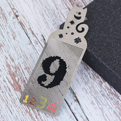 51*14.5*4mm Stainless steel bookmark DIY Cross Stitch Pattern Modern Cross Embroidery Bookworm Gift 1pcs