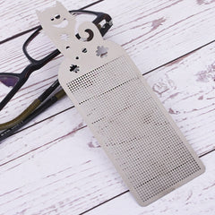 51*14.5*4mm Stainless steel bookmark DIY Cross Stitch Pattern Modern Cross Embroidery Bookworm Gift 1pcs